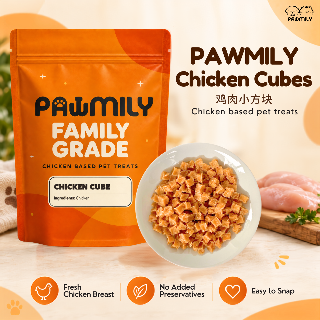 PAWMILY Chicken Cubes